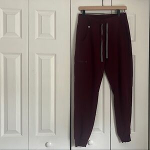 FIGS Maroon Joggers *WORN ONCE*